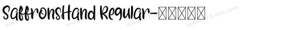 SaffronsHand Regular字体转换